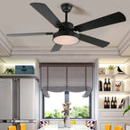 Ceiling Fan Wood-Look Blades Integrated LED Remote Control
