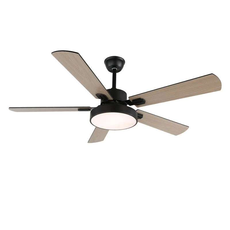 Ceiling Fan Wood-Look Blades Integrated LED Remote Control
