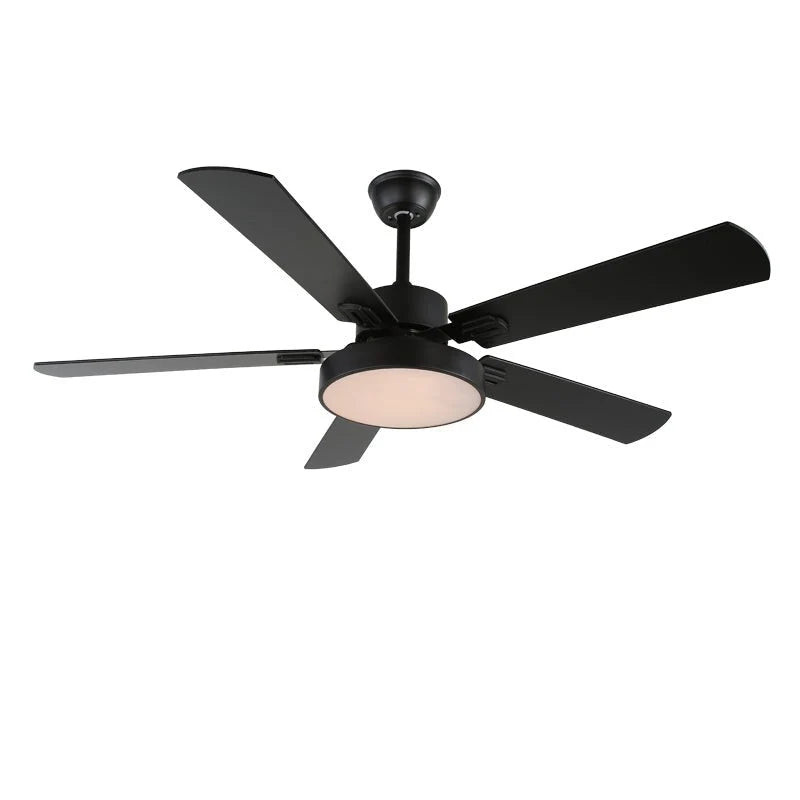 Ceiling Fan Wood-Look Blades Integrated LED Remote Control