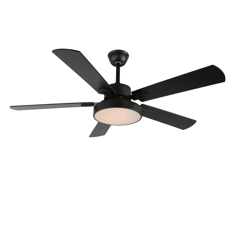 Ceiling Fan Wood-Look Blades Integrated LED Remote Control