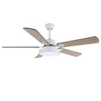 Ceiling Fan Wood-Look Blades Integrated LED Remote Control