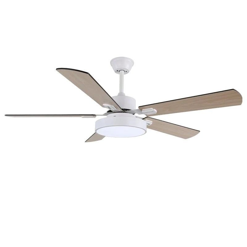 Ceiling Fan Wood-Look Blades Integrated LED Remote Control
