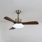 Ceiling Fan Wooden Blades 6-Speed Dimmable LED & Remote