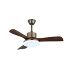 Ceiling Fan Wooden Blades 6-Speed Dimmable LED & Remote