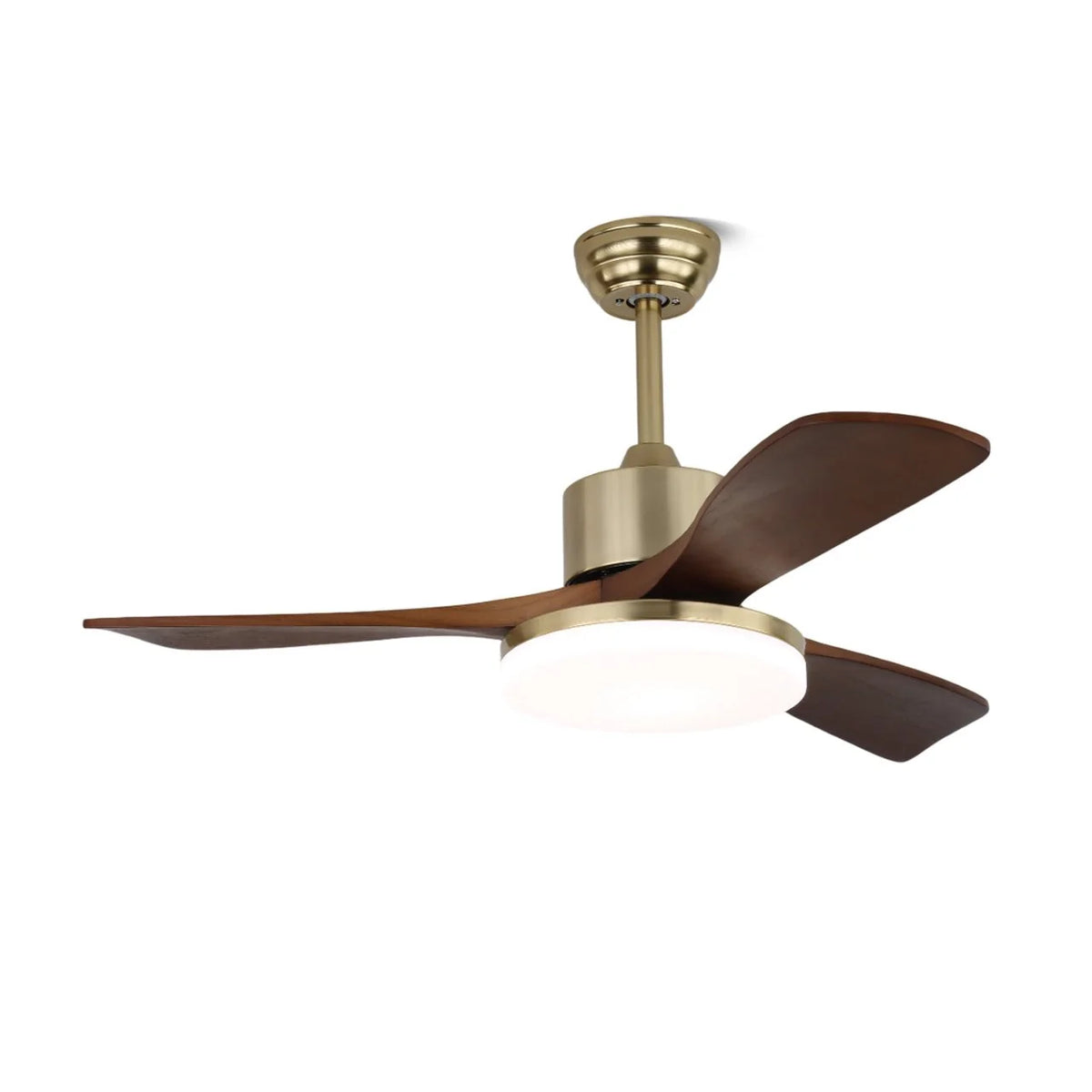Ceiling Fan Wooden Blades 6-Speed Dimmable LED & Remote