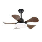 Ceiling Fan Wooden Blades Dimmable LED & Remote Control