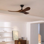 Ceiling Fan Wooden Blades Remote & 6 Speeds