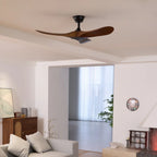 Ceiling Fan Wooden Blades Remote & 6 Speeds