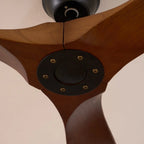 Ceiling Fan Wooden Blades Remote & 6 Speeds