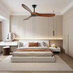 Ceiling Fan Wooden Blades Remote & 6 Speeds