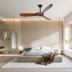 Ceiling Fan Wooden Blades Remote & 6 Speeds