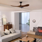 Ceiling Fan Wooden Blades Remote & 6 Speeds