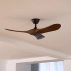 Ceiling Fan Wooden Blades Remote & 6 Speeds