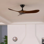 Ceiling Fan Wooden Blades Remote & 6 Speeds