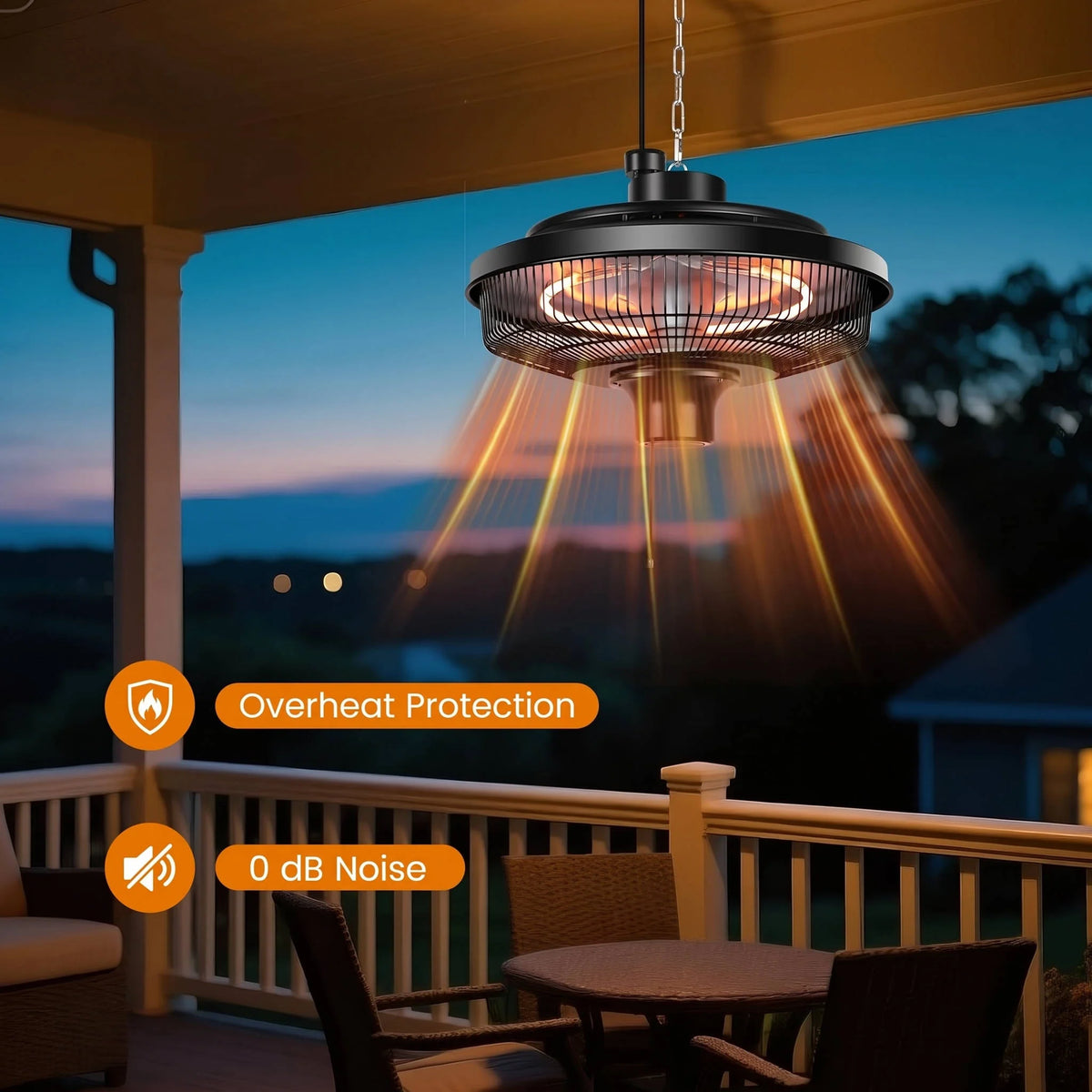 Ceiling Heater 1500W Carbon Fiber Rapid Heat