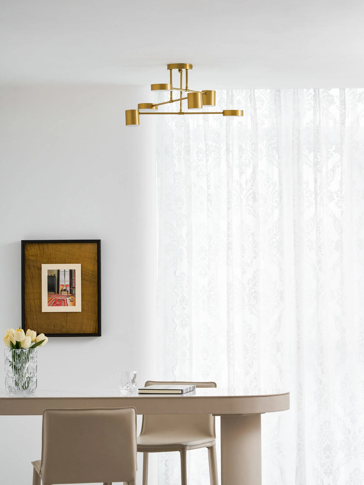 Ceiling Lamp 6-Arm Integrated LED Dimmable