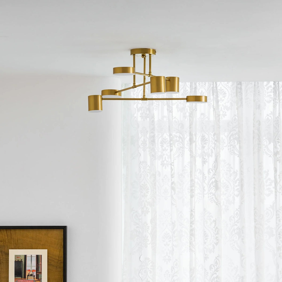 Ceiling Lamp 6-Arm Integrated LED Dimmable