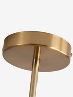 Ceiling Lamp Bauhaus Glass Disc Brass & Chrome