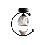 Ceiling Lamp Ceramic Bird Motif LED Compatible