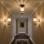 Ceiling Lamp Ceramic Bird Motif LED Compatible
