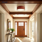 Ceiling Lamp Drum Linen Shade 18 Inch