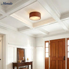 Ceiling Lamp Drum Linen Shade 18 Inch