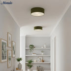 Ceiling Lamp Drum Linen Shade 18 Inch