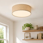 Ceiling Lamp Drum Linen Shade 18 Inch