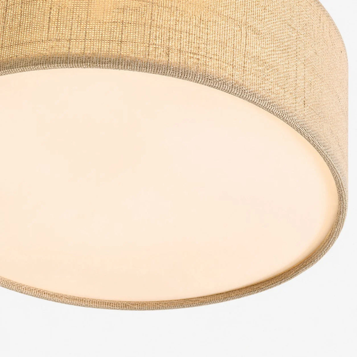 Ceiling Lamp Drum Linen Shade 18 Inch