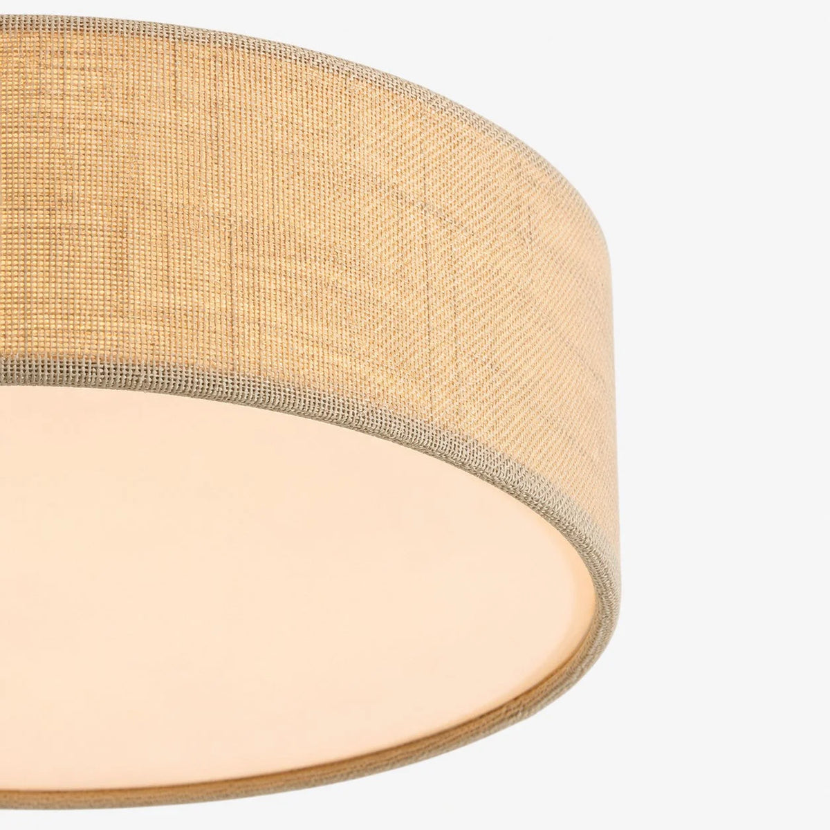 Ceiling Lamp Drum Linen Shade 18 Inch