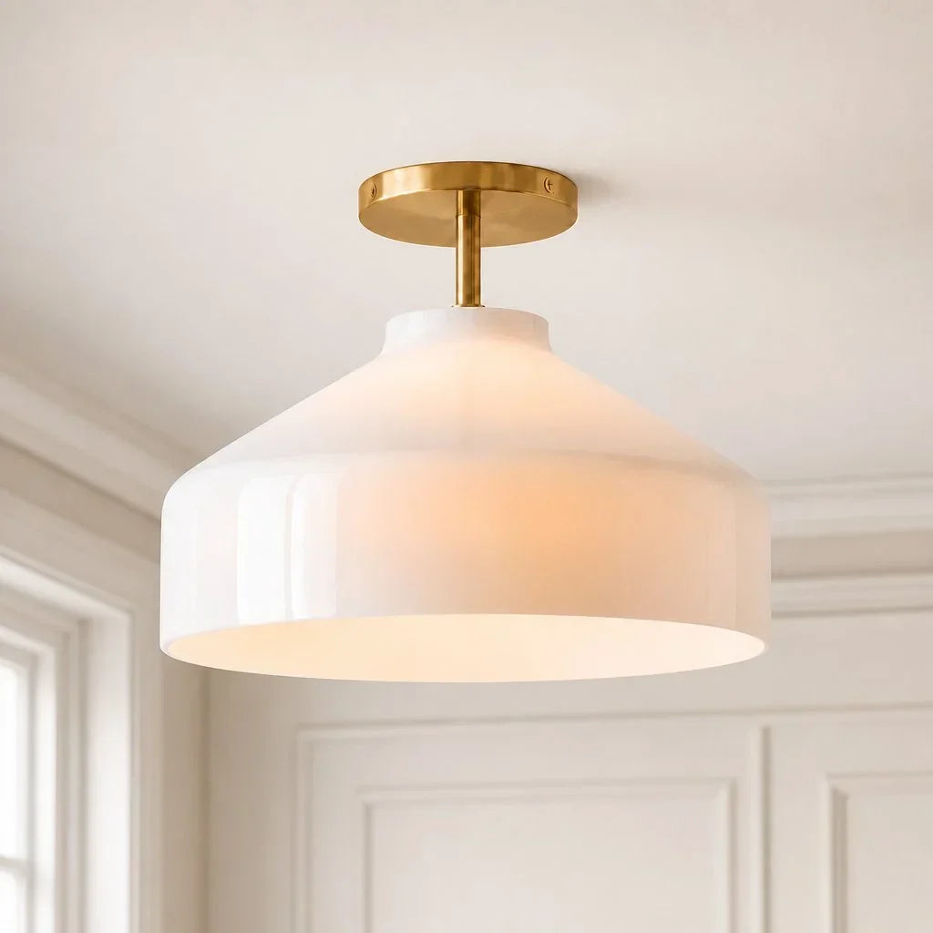Ceiling Lamp Flush Mount Matte Metal Soft Diffused Light