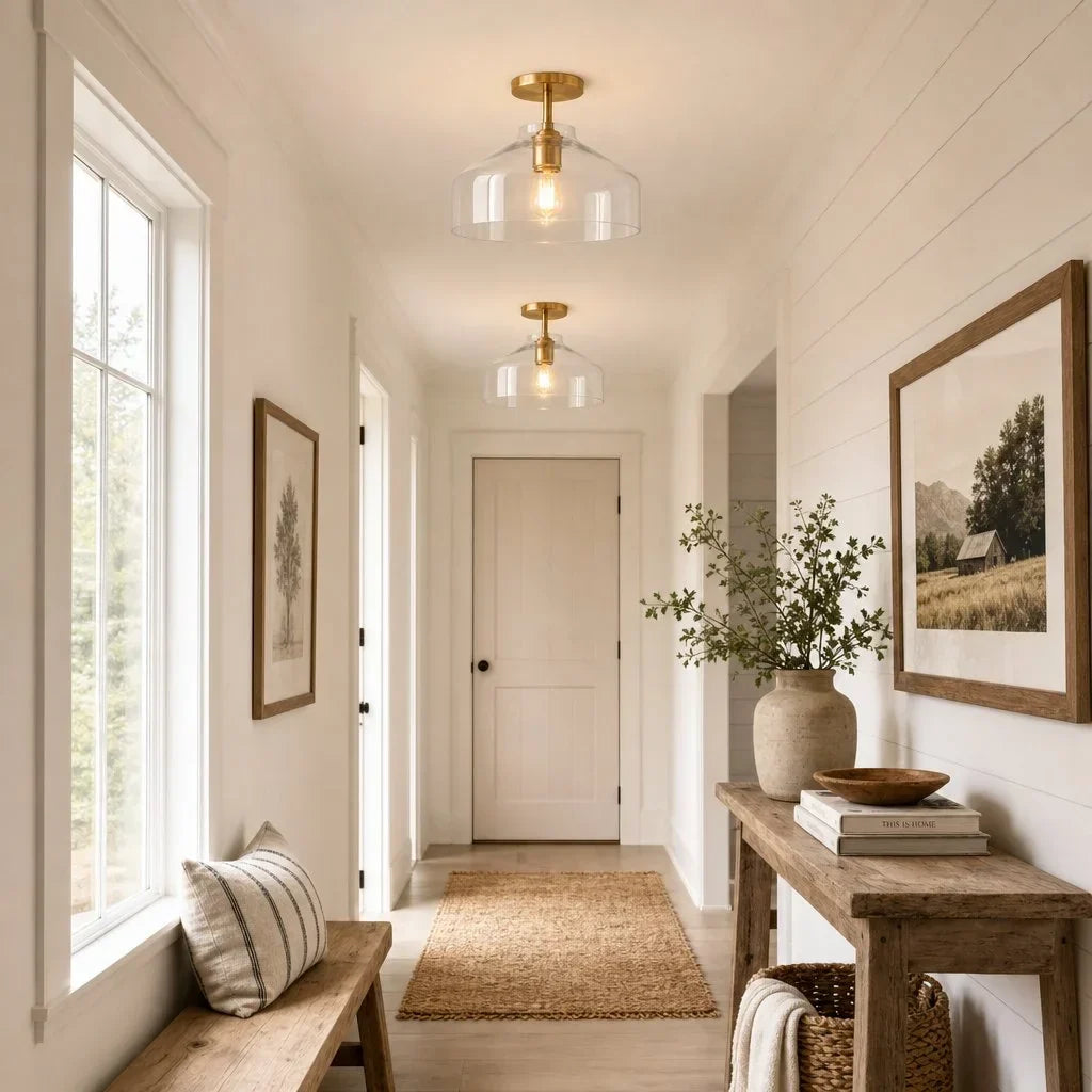 Ceiling Lamp Flush Mount Matte Metal Soft Diffused Light