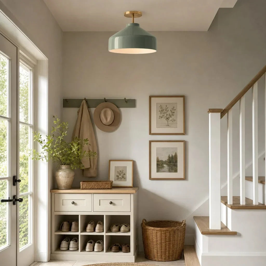Ceiling Lamp Flush Mount Matte Metal Soft Diffused Light
