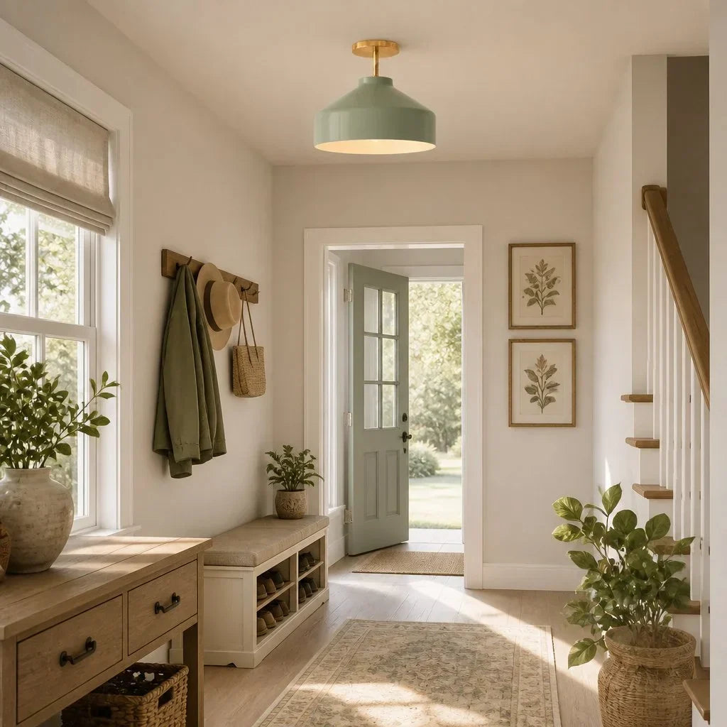 Ceiling Lamp Flush Mount Matte Metal Soft Diffused Light