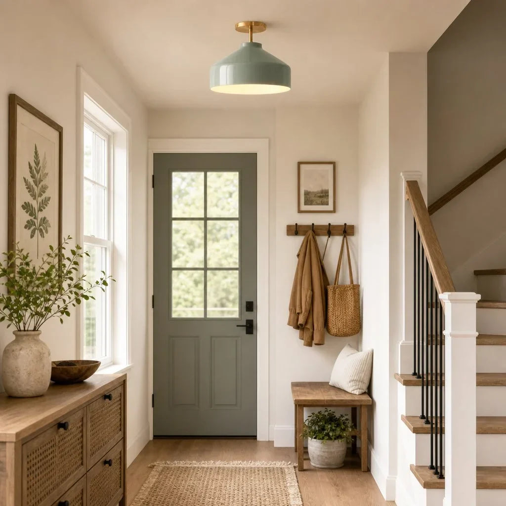 Ceiling Lamp Flush Mount Matte Metal Soft Diffused Light
