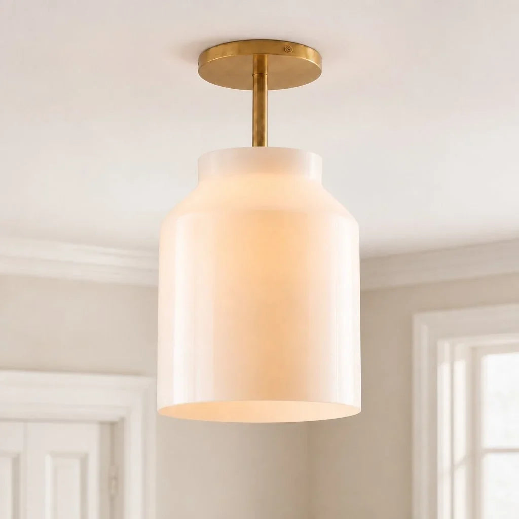 Ceiling Lamp Flush Mount Matte Metal Soft Diffused Light