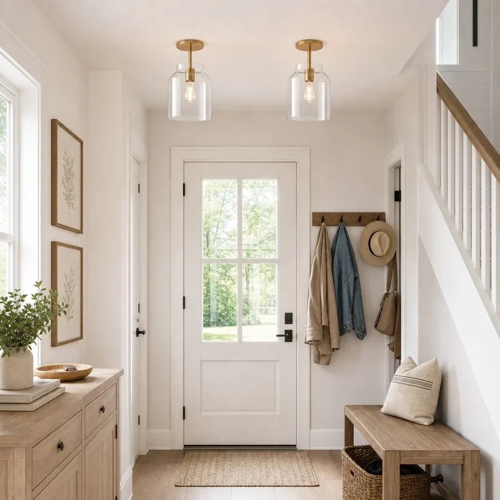 Ceiling Lamp Flush Mount Matte Metal Soft Diffused Light