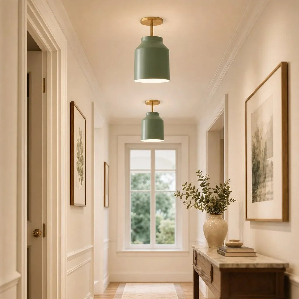 Ceiling Lamp Flush Mount Matte Metal Soft Diffused Light