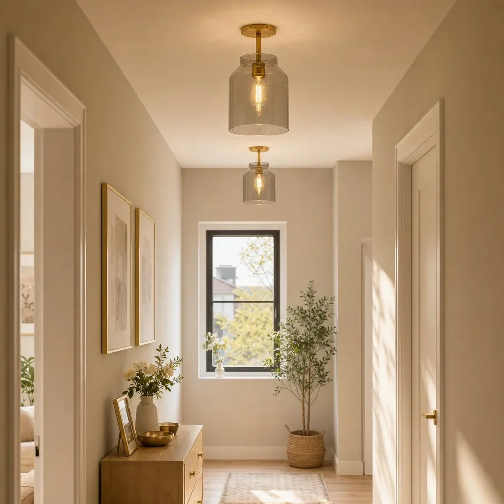 Ceiling Lamp Flush Mount Matte Metal Soft Diffused Light