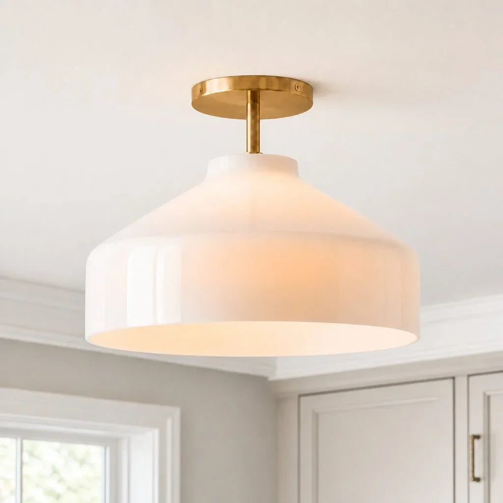 Ceiling Lamp Flush Mount Matte Metal Soft Diffused Light