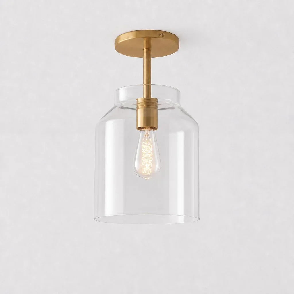 Ceiling Lamp Flush Mount Matte Metal Soft Diffused Light