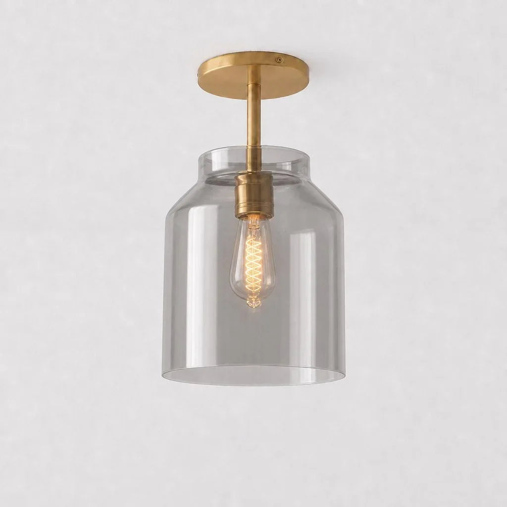Ceiling Lamp Flush Mount Matte Metal Soft Diffused Light