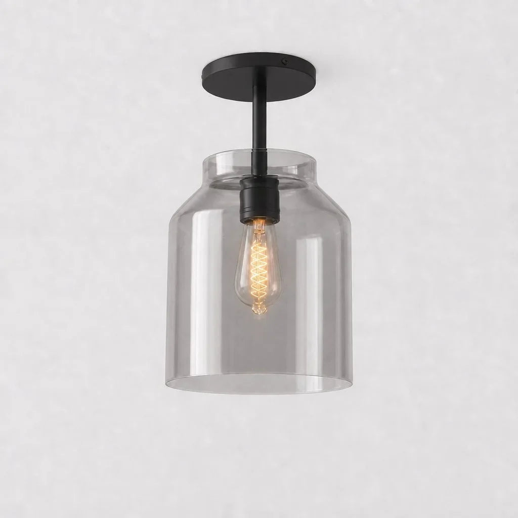 Ceiling Lamp Flush Mount Matte Metal Soft Diffused Light