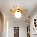 Ceiling Lamp Frosted Glass & Gold Finish