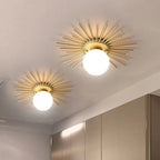 Ceiling Lamp Frosted Glass & Gold Finish