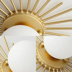 Ceiling Lamp Frosted Glass & Gold Finish