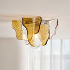 Ceiling Lamp Hand-Blown Gradient Glass Dimmable Warm Glow