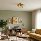 Ceiling Lamp Hand-Blown Gradient Glass Dimmable Warm Glow