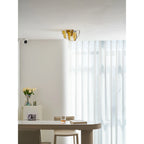 Ceiling Lamp Hand-Blown Gradient Glass Dimmable Warm Glow