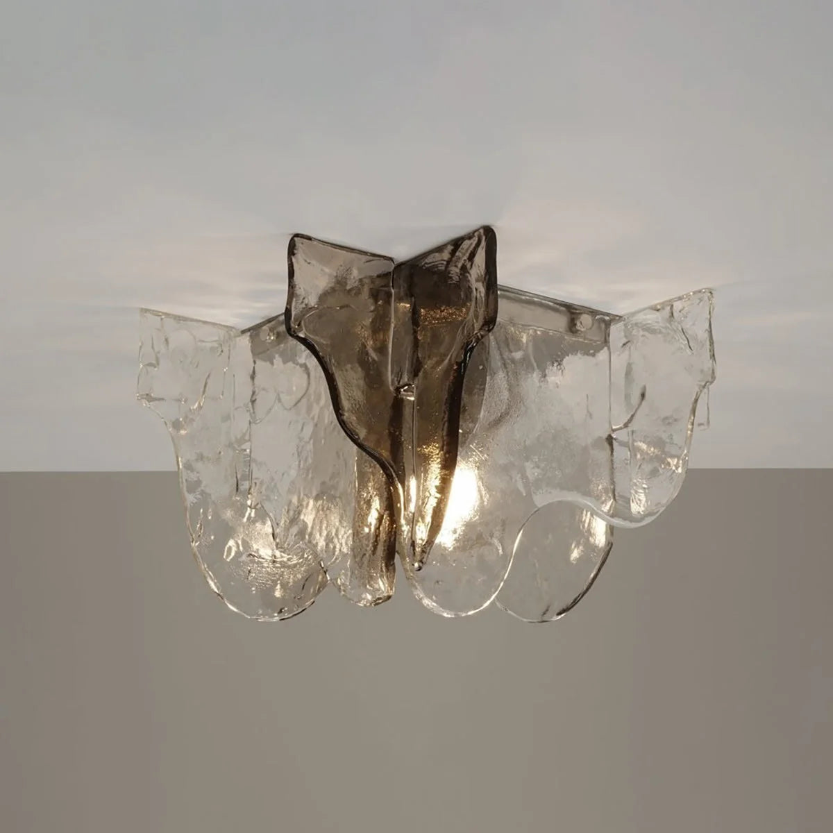 Ceiling Lamp Hand-Blown Gradient Glass Dimmable Warm Glow